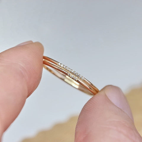 14K Gold Filled Zircon Rings Knuckle Rings