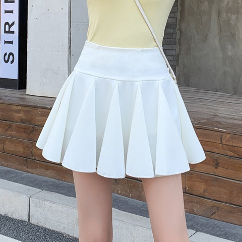 Mini Pleated Skirt Stretch High Waist Student Skirt
