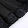 High Waist Skirt Gothic Black Lace Patchwork Mini Skirt