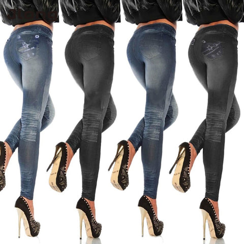 Sexy Women Casual Skinny Butterfly Printed Jegging Pencil Pants High Waist Stretchy Slim Jeans One Size Leggings