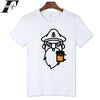 LUCKYFRIDAYF Fashion Captain Beer Design T-shirt