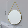 Nordic Metal Round Wall Hanging Mirror Gold Dressing Table Makeup Mirrors Bathroom Bedroom Ornament  Salon Wall Art Decoration