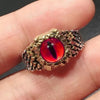 Vintage Punk Style Red Evil Eye Snake Rings For Men Women Personality Motorcycle Party Ring Men&amp;#39;s Bar Night Club Accessories