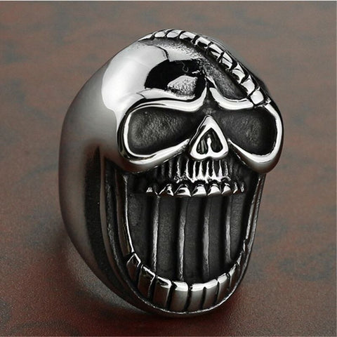 New Exaggerated Skull Head Shape Ring Men&amp;#39;s Ring Big Metal Ring Accessories Party Bottle Opener Jewelry Gift