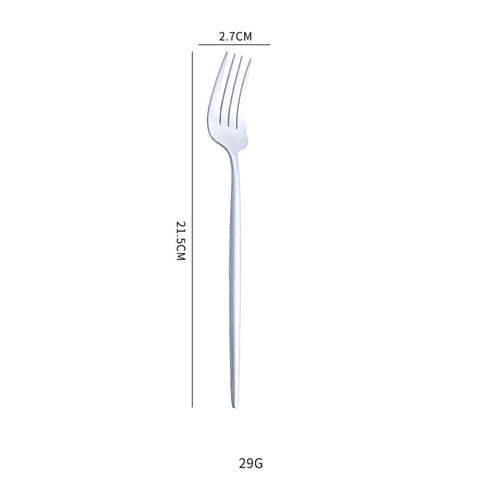 Tableware Stainless Steel Cutlery Golden Silvery Glossy Coffee Spoon Dinnerware Dining Fork Knife Dinnerware Kitchen Flatware