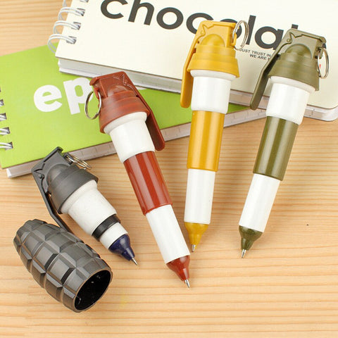 Simulation The Grenade Shells Retractable Ballpoint Pen Novelty Gift Caneta Learning Office School Supplies 1 Pcs Refills 0.5mm