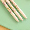 4 In 1 Colored Ballpoint Pen Floral Pens Kawaii Stationery Writing Pens 0.5mm Office School Supplies Ink Black Green Blue Red
