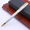 High Quality 333 Ball Point Pens Black Stainless Steel Arrow Stationery Office School Supplies Golden Ink Pens