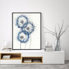 Blue Dandelion Poster And Print Wall Art Flowers Canvas Painting Modular Pictures Decoration Living Room Luxury Modern Object