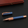 Luxury Metal Frosted Blue Rollerball Pen Write Switzerland Rose Golden Ball Point Pen Business Office School Supplies Writing