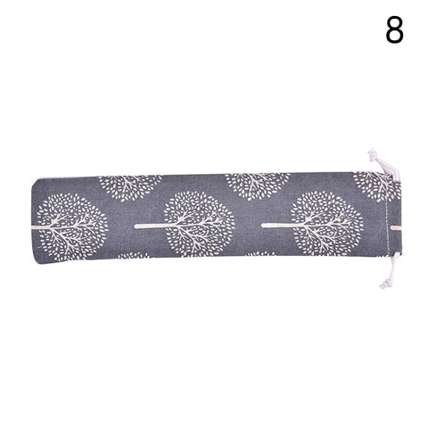 1pc Drawstring Bag Portable Tableware Bag Cotton Linen Spoon Chopsticks Storage Cutlery Case For Travel Dinnerware Accessories
