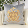 Aeckself Luxury European Embroidery Velvet Cushion Cover Home Decor Navy Blue Gold Beige Black Throw Pillow Case