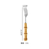 1 pc Bamboo Handle Tableware Western Tableware Steak Knife Fork Spoon Includes Dessert Spoon Forks Household Stainless Steel