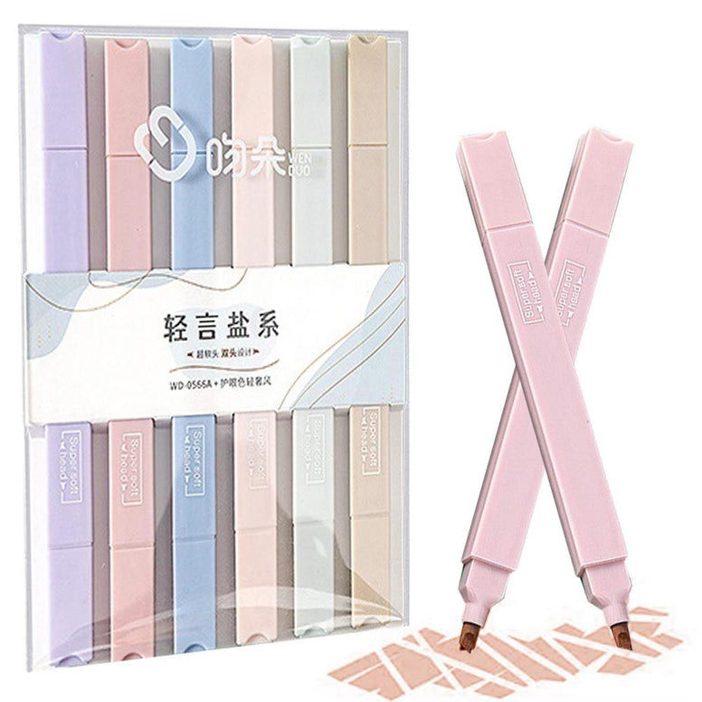 Bible Highlighters Double End Book Highlighters No Bleed 6 Pieces Cute Aesthetic Markers Set Study Supplies and Accessories