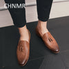 CHNMR-S Shoes For Men England Style Slip-on New Pointed Toe Comfortable leather Fashion Trending Products Big Size