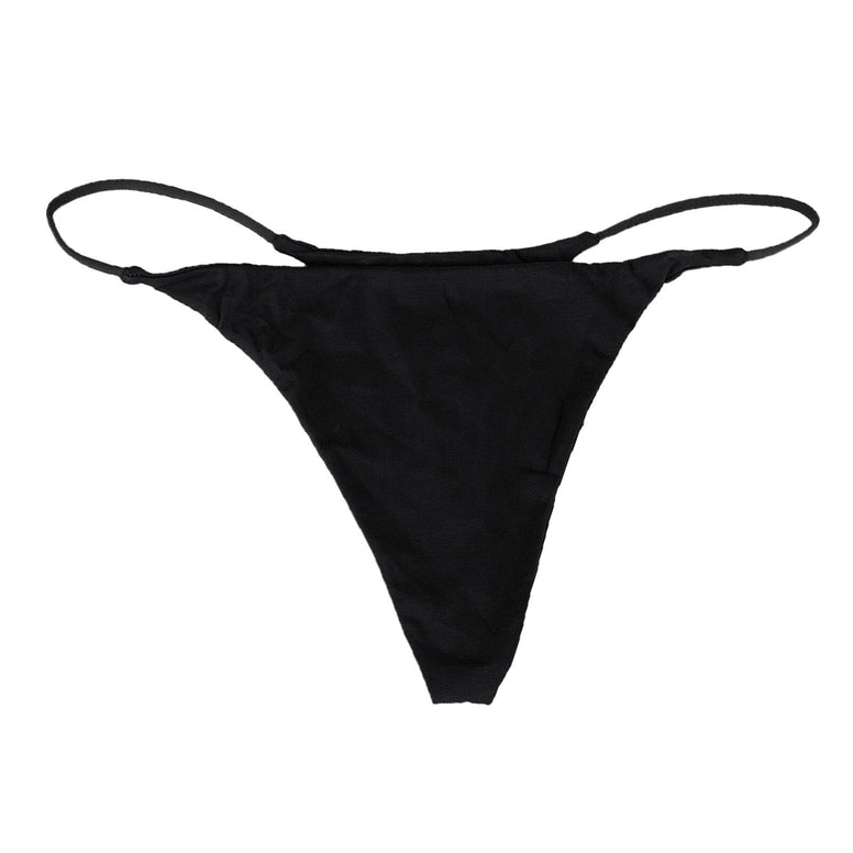 2022 Sexy Solid Thong Bikini Brazilian Cut Swimwear Women Bottom Black Briefs Swimsuit Panties Underwear Thong Bathing Suit