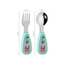 Cartoon Short Handle Spoon Fork Baby Learn to Eat Fork Spoon Tableware Set Short Handle Food Supplement Spoon