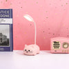 Kids Desk Lamp LED Cat Night Light Table Bedroom Decor office table college dorm Study Reading Book Office Gifts Pig Bear Animal