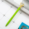 Metal Ballpoint Pens with Big Diamond Ornament Pretty Ballpoint Pens Gift for Kids Student Writing Tools School Supplies