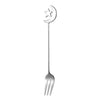 304 Stainless Steel Cartoon Coffee Cake Spoon Star Moon Stirring Teaspoon Fruit Small Fork Kitchen Tableware Dessert Scoop