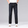 Four Seanson Men's Jeans Office Business Denim Trousers Casual Cotton Stretch Straight-leg Denim Pants Homme Pantalones Hombre