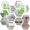 6/12pcs 3D Mirror Wall Sticker Hexagon Shape Acrylic Adhesive Removable Wall Sticker Decal DIY Home Decor Art Mirror Ornaments