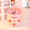 Cute Desktop Organizer Lovely Cartoon Bear Stationery Storage Box Kawaii Candy Hairpin Holder for Kids Office/Student Supplies