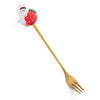 Fruits Spoons Forks 304 Stainless Steel Tableware Cake Coffee Dessert Soup Stirring Spoon Fork Watermelon Portable Travel Use