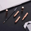 High Quality Brass Bamboo RollerBall Pen Spin Rose Golden Stationery Office School Supplies Writing Ink Pens