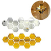 6/12pcs 3D Mirror Wall Sticker Hexagon Shape Acrylic Adhesive Removable Wall Sticker Decal DIY Home Decor Art Mirror Ornaments