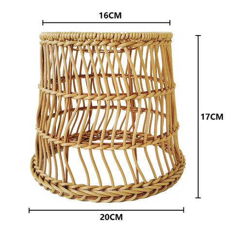 Rattan Lampshade Rattan Basket Chandelier Lamp Shade Natural for Room Hotel Pendant Light Shade Cover Chandelier Droplight