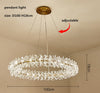 2023 New Modern LED Lustres Luxury Flower Crystal Chandelier Nordic Rings Pendant Lamp Home Decor For Living Dining Room Bedroom