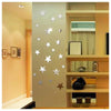20pcs Star 3D Acrylic Wall Sticker Mirror Irregular Mirror Vanity Mirror Living Room Decoration Decorative Mirrors Full Mirror