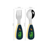 Cartoon Short Handle Spoon Fork Baby Learn to Eat Fork Spoon Tableware Set Short Handle Food Supplement Spoon