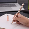 High Quality Brass Bamboo RollerBall Pen Spin Rose Golden Stationery Office School Supplies Writing Ink Pens