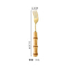 1 pc Bamboo Handle Tableware Western Tableware Steak Knife Fork Spoon Includes Dessert Spoon Forks Household Stainless Steel