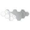 12Pcs Hexagon Acrylic Mirror Wall Stickers Self Adhesive Wall Sticker Room Decal Decor Shower Makeup Tiles Decorative Mirrors