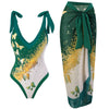 Tengweng 2023 Sexy One Piece Swimsuit Solid 3D Flower Summer Women Swimwear Beachwear Summer Luxury Monokini Bathing Suit