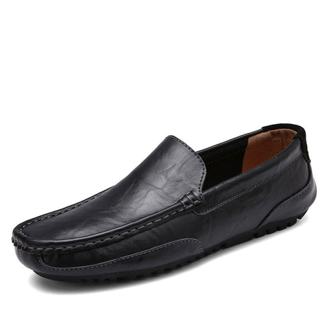 Men‘S Soft Driving Moccasins High Quality Flats Leather Peas Shoes Men&#39;s Slip-On Suede Outdoor Loafers