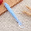 Baby Soft Silicone Spoon Candy Color Safety Temperature Sensing Spoon for Kids Boys Girls Children Food Baby Feeding Tools