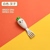 Spoon Fork Flatware Cartoon Carrots Feeder Tableware Stainless Steel Children Kids Training Dinnerware Feeding Kitchen Supplies