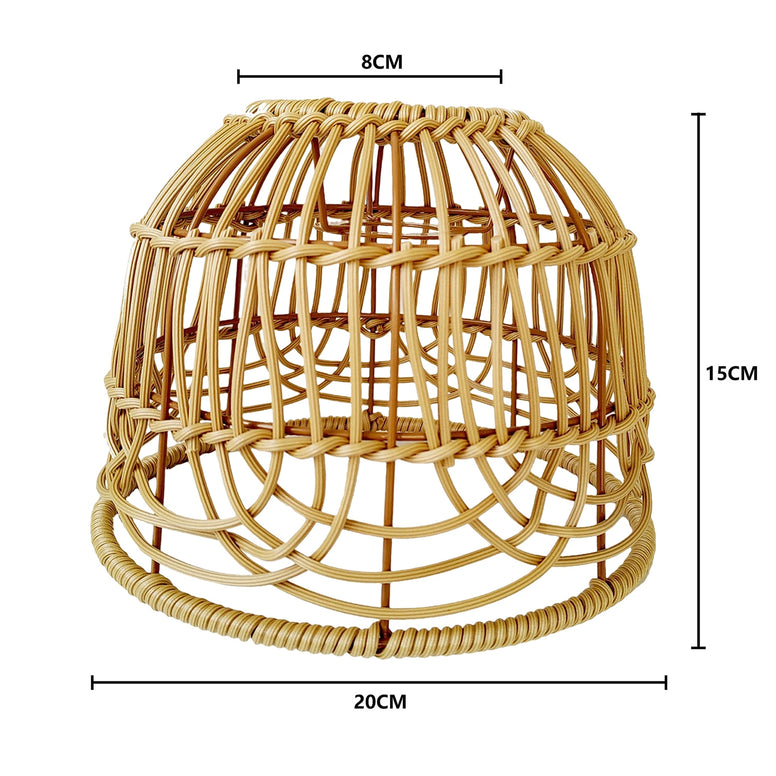 Rattan Lampshade Rattan Basket Chandelier Lamp Shade Natural for Room Hotel Pendant Light Shade Cover Chandelier Droplight