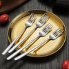 Thickened Stainless Steel Fork Korean-style Household Meal spoons Cutlery Set High Quality Tableware Kitchen for Home