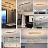 Modern Luxury Crystal Ring Strip Restaurant Chandelier for Dining Room Pendant Lamp Dining Table Bar Cafe Bar Home Deco Lamparas