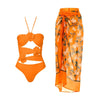 Tengweng 2023 Sexy One Piece Swimsuit Solid 3D Flower Summer Women Swimwear Beachwear Summer Luxury Monokini Bathing Suit