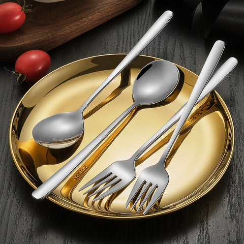 Thickened Stainless Steel Fork Korean-style Household Meal spoons Cutlery Set High Quality Tableware Kitchen for Home