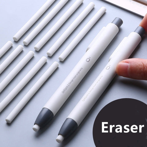 Creative Pen-shaped Pressed Retractable Pencil Eraser Painting Writing Pencil Rubber Eraser Refill Painting Supplies Stationery