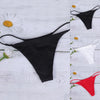 2022 Sexy Solid Thong Bikini Brazilian Cut Swimwear Women Bottom Black Briefs Swimsuit Panties Underwear Thong Bathing Suit