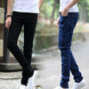 Men's Slim Small Foot Stretch Baggy Jeans Straight Korean Fashion Black Stain Resistant Denim Pants Streetwear Cargo Pants Men