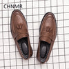 CHNMR-S Fashion Shoes For Men genuine leather Leisure Comfortable Slip-on Trending Products black